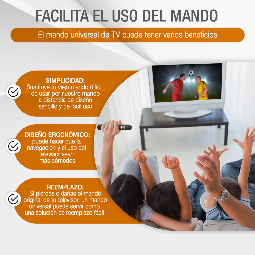Mando de TV para Personas Mayores