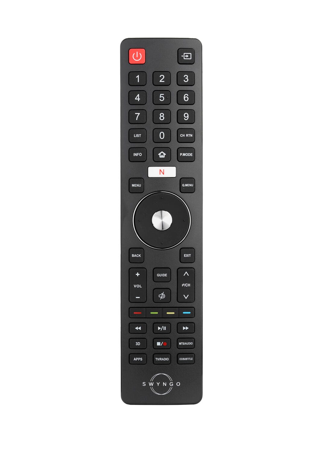 Mando de TV para LG, Samsung y Sony Sin configuraciones - Empieza a usar nuestro mando de repuesto en cuanto lo recibas en tu casa. No requiere ningún tipo de montaje ni configuración adicional, sólo tienes que insertar las pilas (no incluídas) y ya está todo listo para funcionar. Ver la televisión de Forma Inmersiva - Con un alcance máximo de 8M, nuestro mando a distancia universal te permite sumergirte en las películas, programas de television y vídeos musicales sin tener que levantarte del sofá. Disfruta de tus Maratones de Películas - Salta directamente al último episodio de tu serie TV favorita sin tener que pulsar varios botones. Nuestro mando incluye teclas de acceso directo a Netflix. Cambia tu Viejo Mando - Deja de luchar con tu mando de TV lento y estropeado. Sustitúyelo por nuestro mando a distancia compatible con los televisores LG, Samsung y Sony, que tiene un diseño elegante y premium como el original. ¿Sigues utilizando el mando a distancia de tu televisor LG que no responde? Estás listo para disfrutar de tu película favorita después de un largo día. Después de pulsar el botón de encendido varias veces, el televisor finalmente se enciende, pero ahora tienes problemas para desplazarte por la aplicación de streaming. Tu mando, que no funciona bien, puede convertir una noche de cine divertida en una frustrante. Es hora de conseguir un nuevo mando que responda, sea duradero, ligero y compatible con casi cualquier modelo de LG, Samsung y Sony TV. ¡El mando a distancia SWYNGO optimizará tu experiencia televisiva! Nuestro mando de repuesto es compatible con la mayoría de los modelos de televisores LG. Imita toda la funcionalidad y las características del mando original, por lo que te habituarás a él en poco tiempo. Listo para usar nada más sacarlo de la caja, nuestro mando no requiere ninguna programación complicada. Si cambias tu antiguo mando a distancia por nuestro mando compatible con LG, Samsung y Sony, podrás hacer más relajantes las maratones de películas, los programas de televisión e incluso las noticias. La conexión por infrarrojos hace que tenga una gran capacidad de respuesta. Tiene un alcance máximo de 8M para que puedas reproducir, pausar o cambiar lo que estás viendo cómodamente en tu cama o sofá. Diseñado pensando en tu comodidad, nuestro